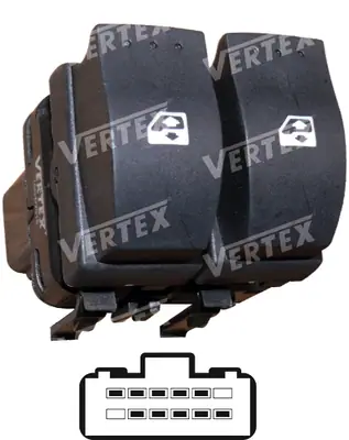 CAM ACMA KAPAMA ANAHTARI [SOL OTOMSIZ - 10P.] [RENAULT MEGANE/CLIO 2004->]