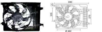 FAN MOTORU [] [HYUNDAI TUCSON/IX35]