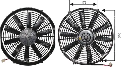 FAN MOTORU [12V.PERVANELI 14"] []