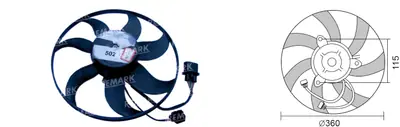 FAN MOTORU [TEK BUYUK] [VW.CADDY III 2003->]