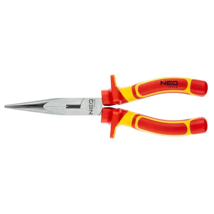 Düz uzun burunlu pense 200 mm, 1000V, CrV, parlatılmış