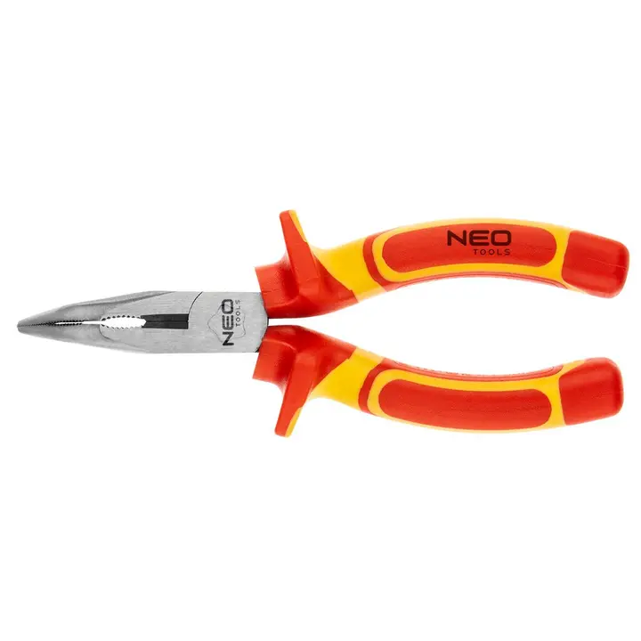 Eğri uzun burunlu pense 160 mm, 1000V , CrV, parlatılmış