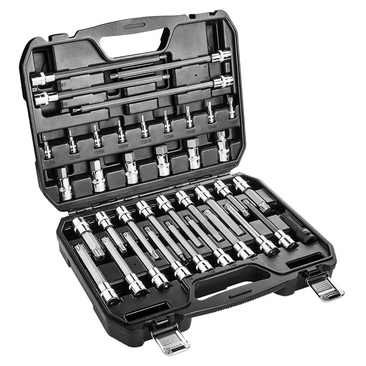 Torx lokma ve uçları 1/2, 38 parça set