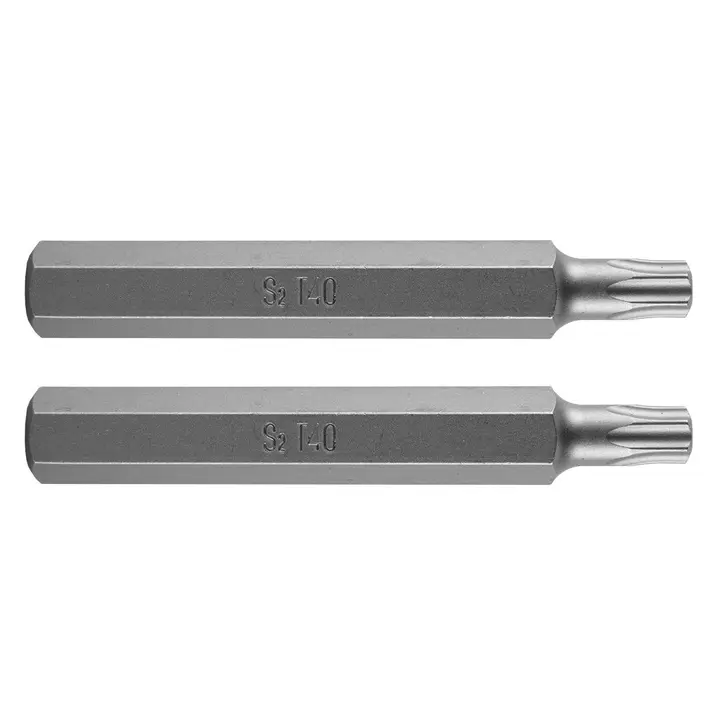 Torx uç T40 x 75 mm, S2, 2 adet