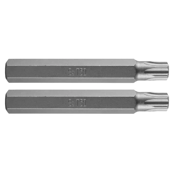 Torx uç T50 x 75 mm, S2, 2 adet