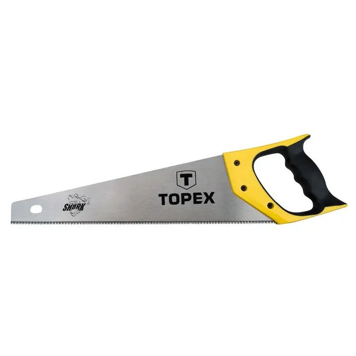 El testeresi 450 mm, Shark, 7 TPI, 3 kenarı bilenmiş, sertleştirilmiş diş, çift malzemeli sap