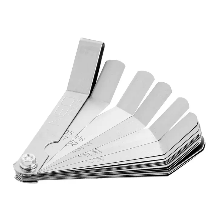 Feeler gauge (tolerans mastarı), 16 yapraklı, katlanır