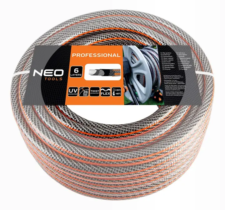 Bahçe hortumu 1/2 x 30 m, 6 katlı NEO PROFESSIONAL