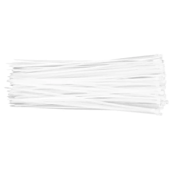 Kablo bağı 3,6 x 300 mm, beyaz, 100 adet