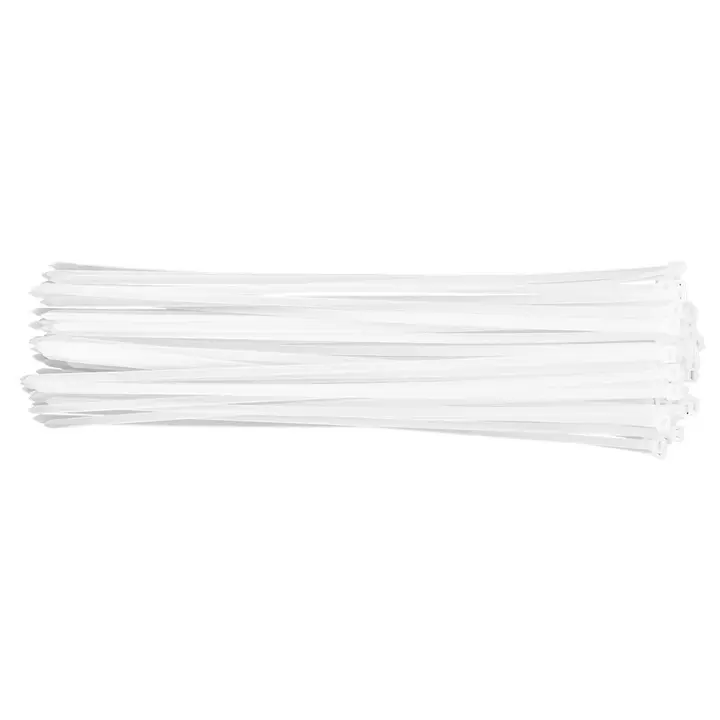 Kablo bağı 7,6 x 500 mm, beyaz, 75 adet