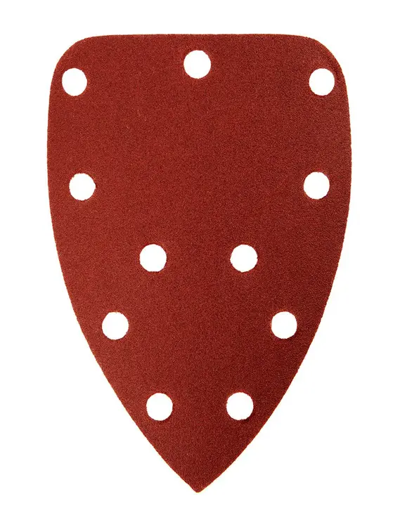 Cırt bantlı zımpara yaprağı, ütü tipi 80 x 140 mm, P180, 5 adet, 59G336 için 11 delikli