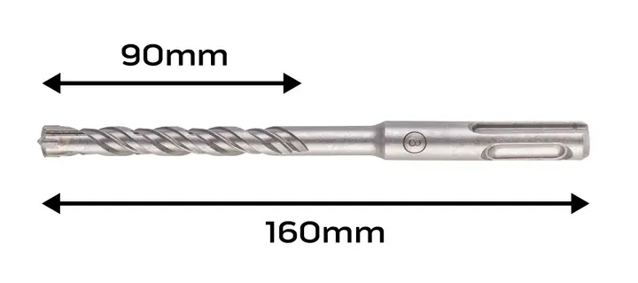 SDS Plus betonarme matkap ucu 8 x 160 mm, quatro