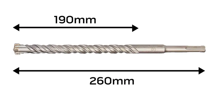 SDS Plus betonarme matkap ucu 16 x 260 mm, quatro
