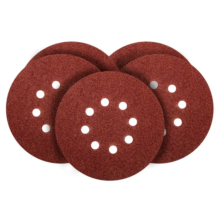 Zımpara diskleri 150 mm, K40, 5 adet, 8 delikli, 65 mm