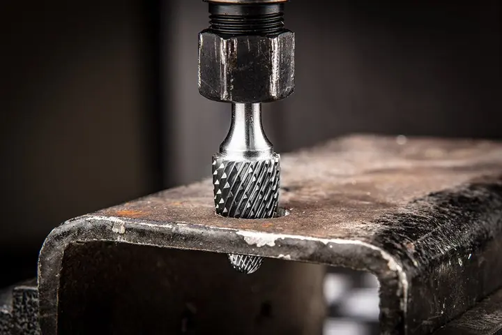 HM metal freze ucu, F tipi (sivri yuvarlak), 14 x 25 mm, şaft 6 x 45 mm