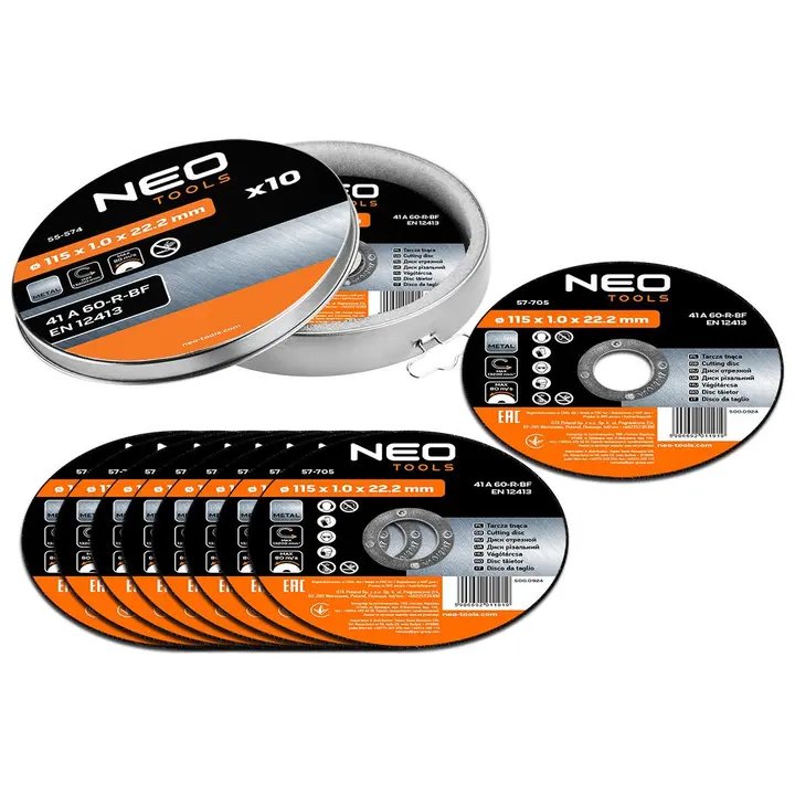 Metal kesme diski 115 x 1,0 x 22,2 mm, 41 A60-R-BF