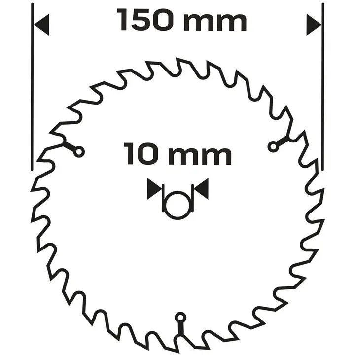 Testere bıçağı, widia 150 x 10mm, 1,6mm, 24 diş, Energy+