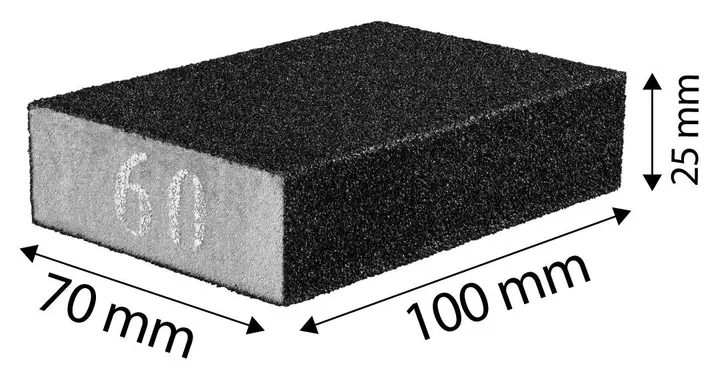 Aşındırıcı sünger 70 x 25 x 100 mm, K