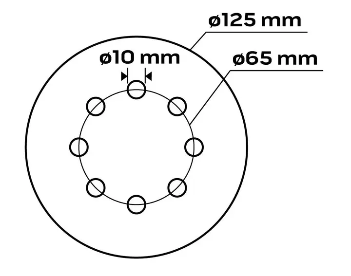 Cırt bantlı zımpara diski 125 mm, P240, 5 adet, 8 delikli