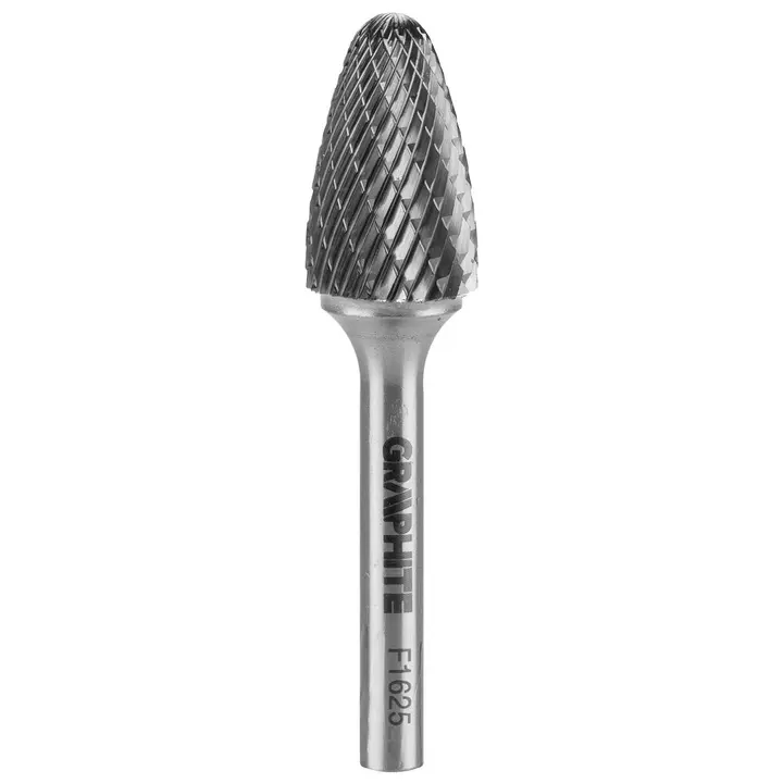 Metal freze ucu HM, tip F (sivri yuvarlatılmış (ojival)), 16 x 25 mm, şaft 6 x 45 mm