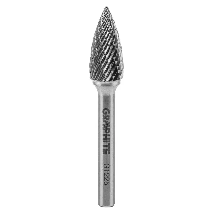 Metal freze ucu HM, tip G (keskin sivri (ojival)), 12 x 25 mm, şaft 6 x 45 mm