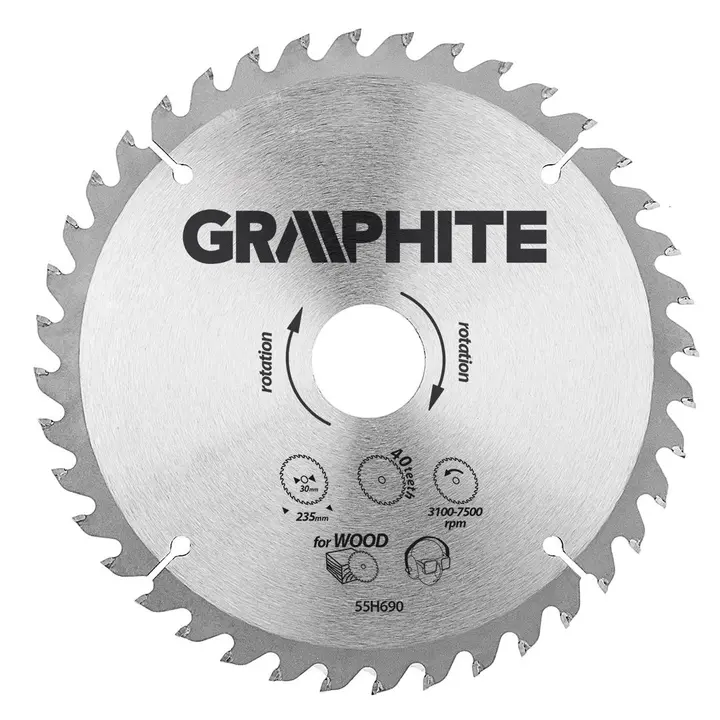 Dairesel testere bıçağı 235 x 30 mm, 40 diş