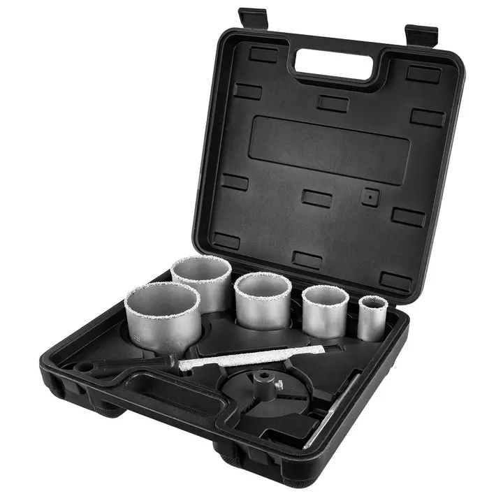 Tungsten karbür delik açma testeresi 32-83 mm, 5 parça set
