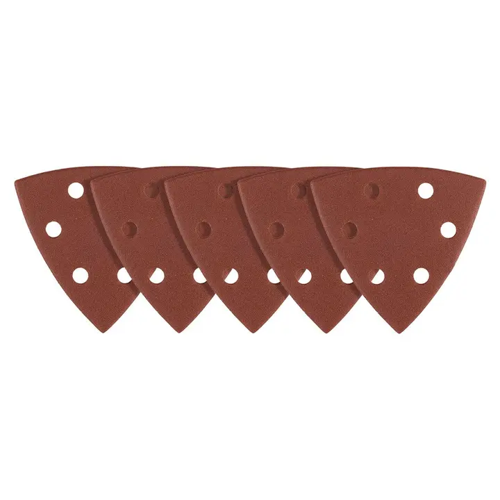 Zımpara kağıdı, cırt bantlı, iron 93 x 93 mm, P240, 5 adet, 6 delikli