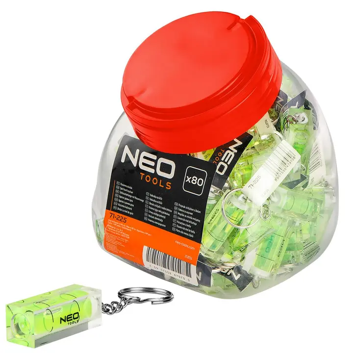 NEO anahtarlık su terazisi, 80'li paket