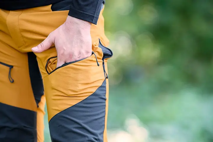 OUTDOOR iş pantolonu, 4 yönlü streç, hardal