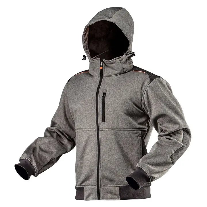 Softshell iş ceketi, çıkarılabilir kapüşonlu
