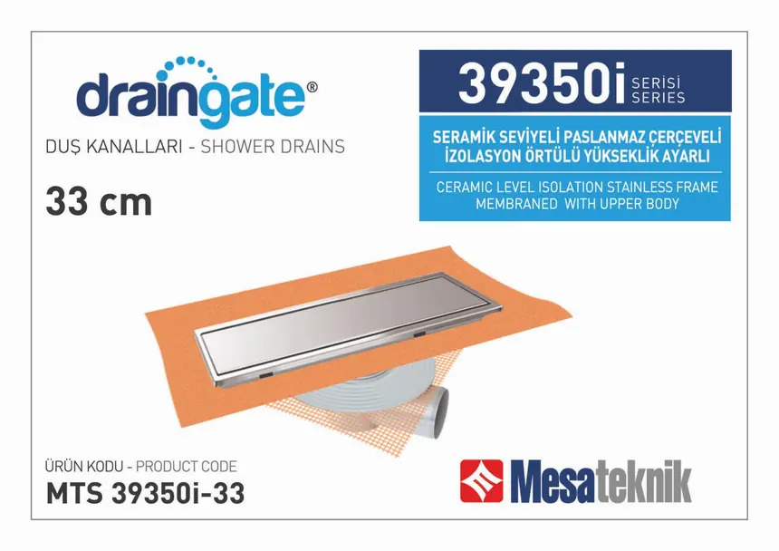 MTS 39350İ Seramik Seviyeli İzolasyon Örtülü Paslanmaz Çerçeveli Yükseklik Ayarlı