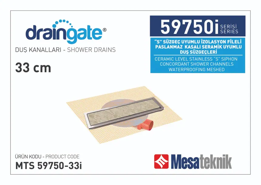 MTS 59750F S Sifon Uyumlu İzolasyon Fileli Seramik Montajlı Seri