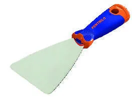 Çift Renk Paslanmaz Çelik Yuvarlak Macun Spatulası 8 cm (3 1/6")