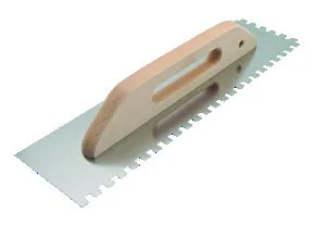 Paslanmaz Çelik Dişli İnşaat Malası 480 x 130 x 0,6 mm, 10 x 10 Diş